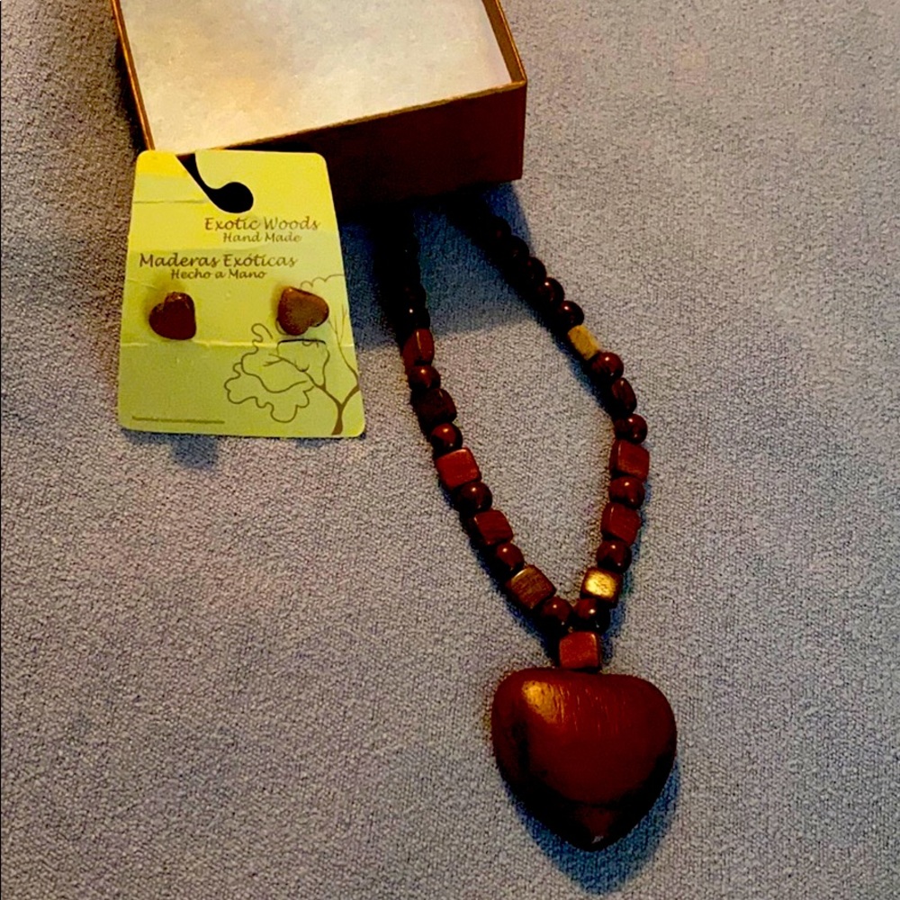 Exotic Woods Handmade Earrings & Necklace